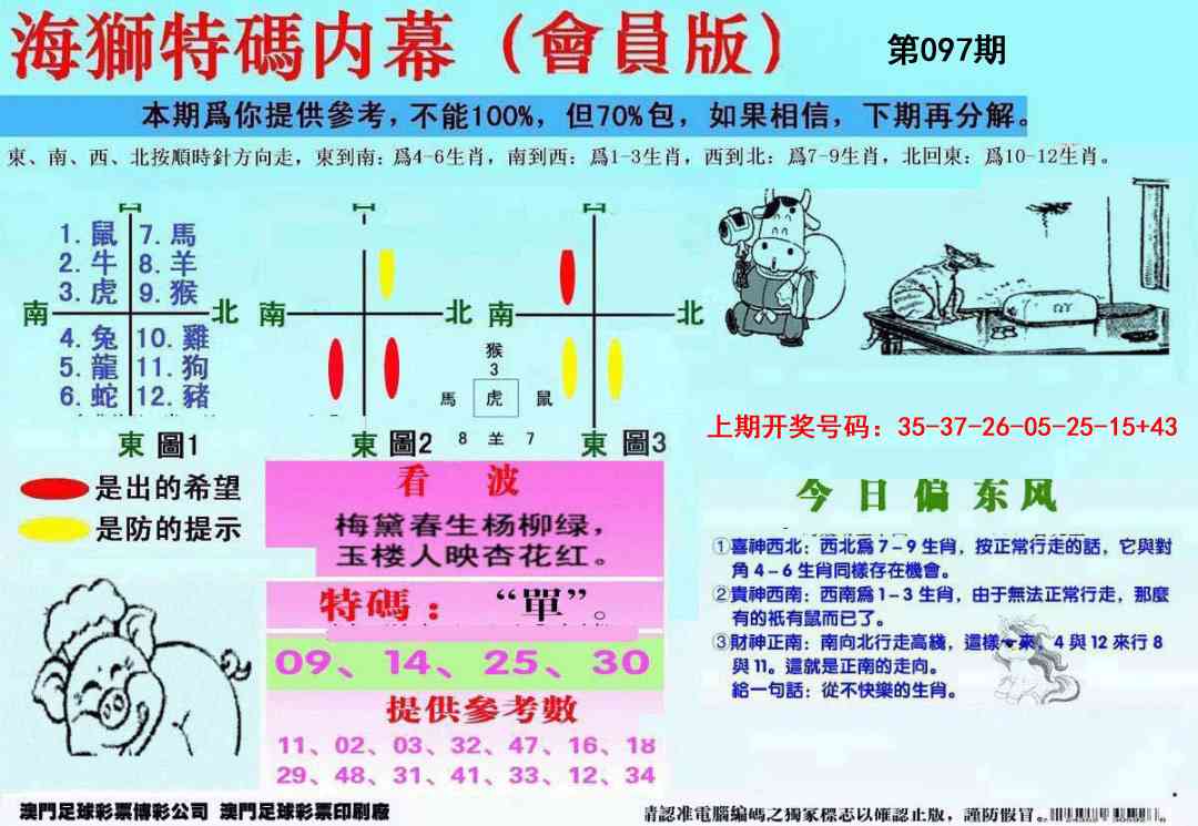 097期另版海狮特码内幕报[图]